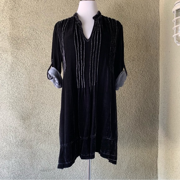 “CP Shades” Dark Navy Velvet Tunic Dress NWT $278 size M - Picture 10 of 12